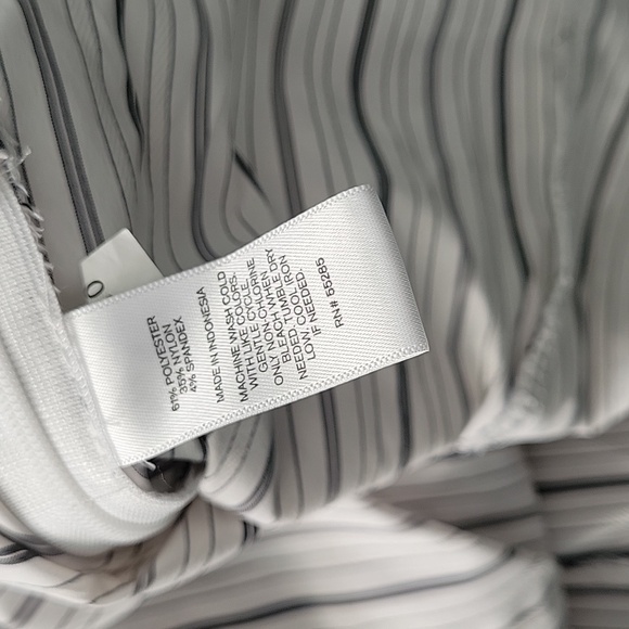 Express Ivory Striped Ruffle Top - Picture 7 of 8